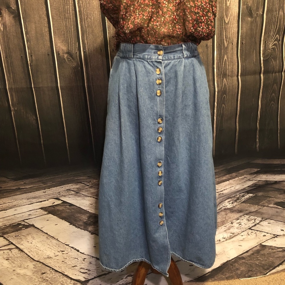 Long jean skirt